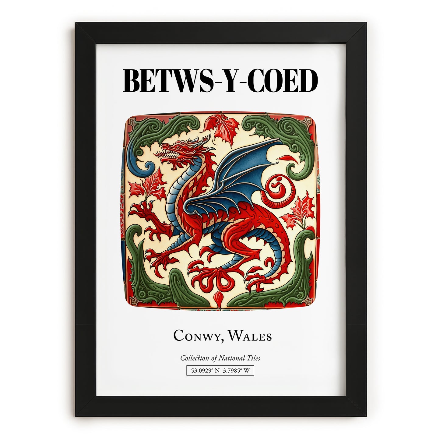 Betws-y-coed, Wales – Travel Print, in sleek black frame