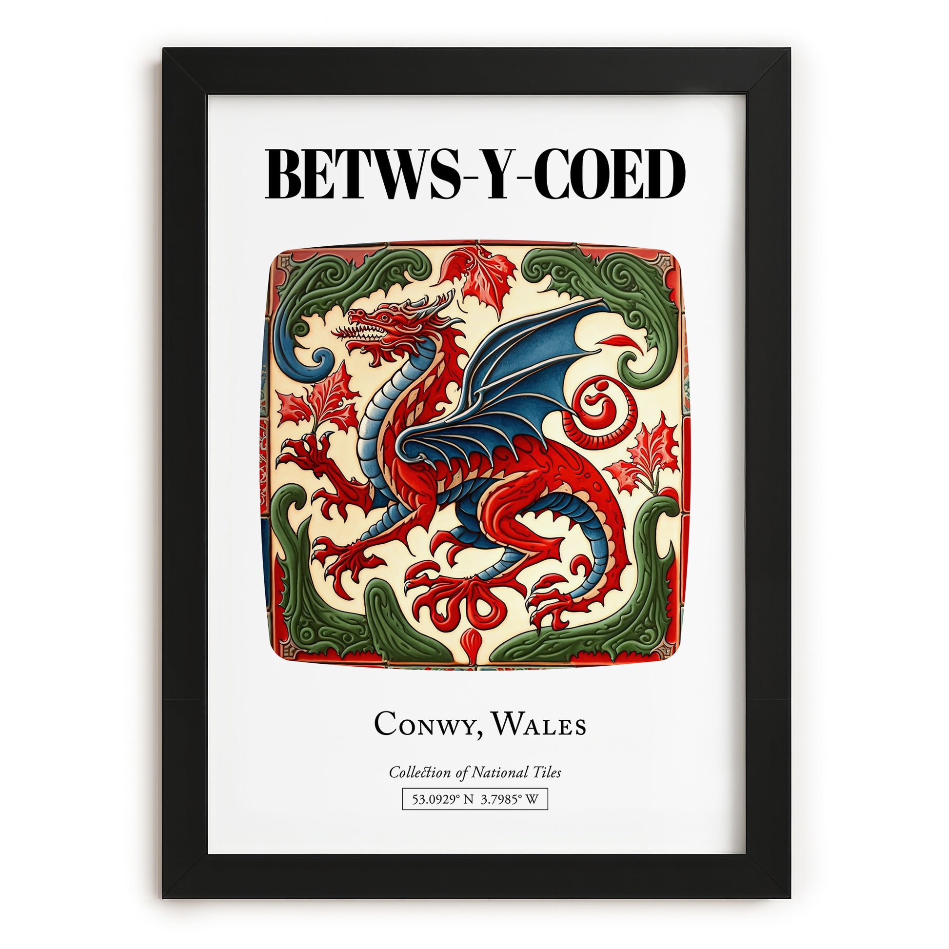Betws-y-coed, Wales – Travel Print, in sleek black frame