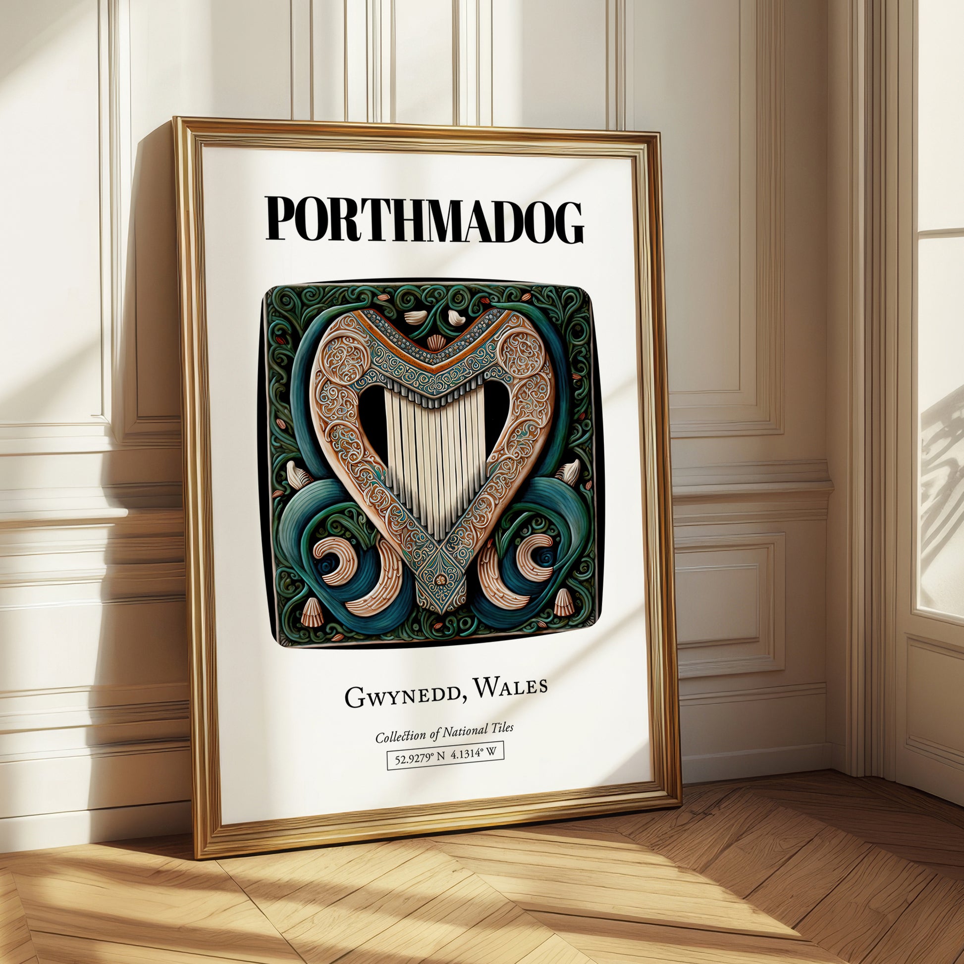 Porthmadog, Wales – Travel Poster, styled in a charming Paris street view