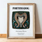 Porthmadog, Wales – Travel Poster, in wooden frame leaning on the floor