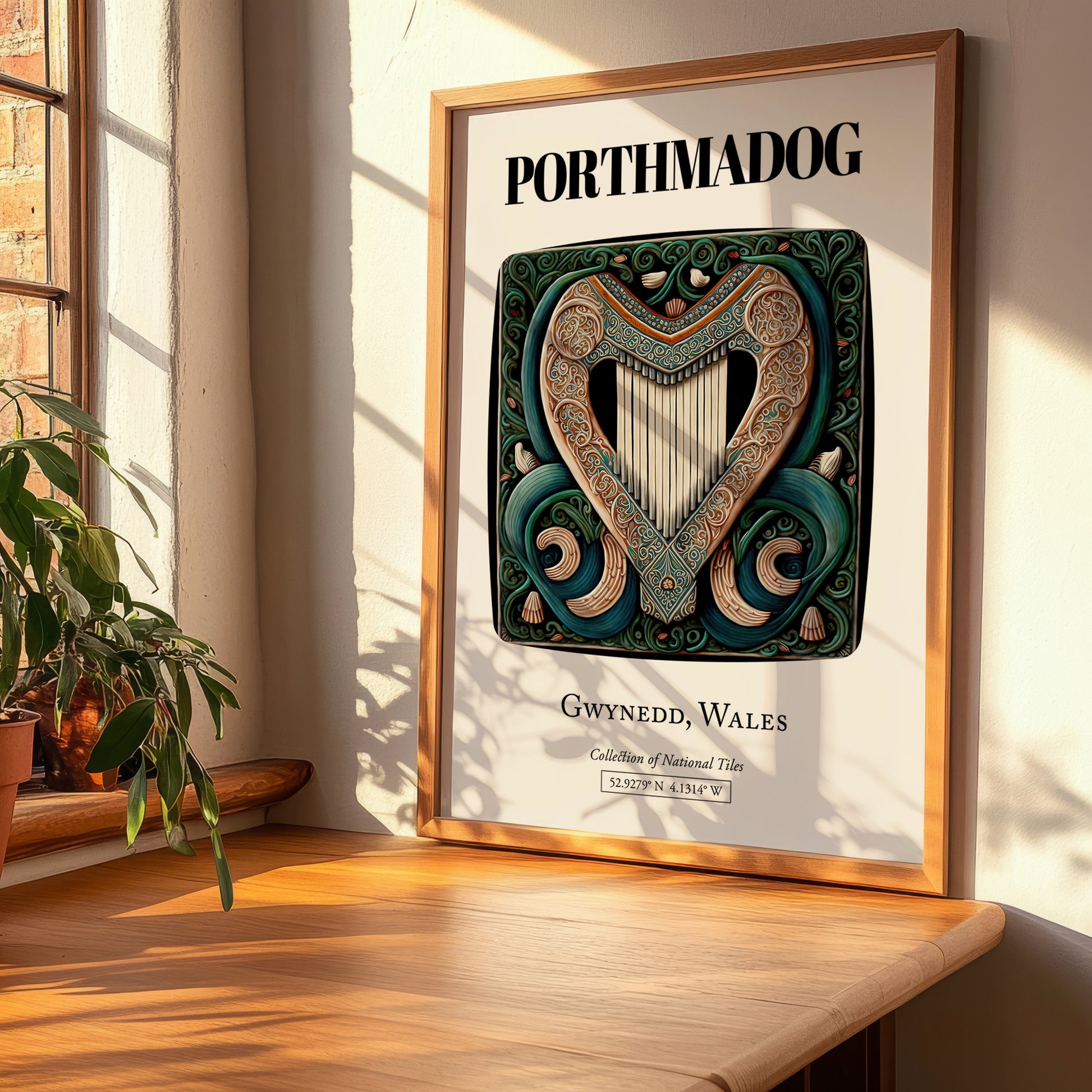Porthmadog, Wales – Travel Poster, clean layout with no caption