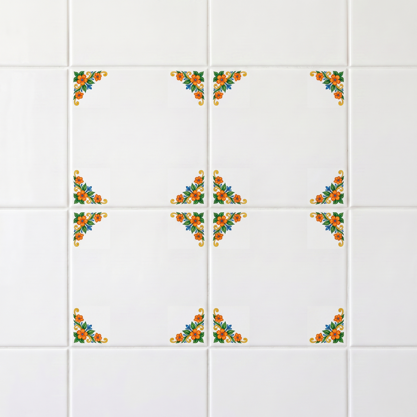 Set of 4 Talavera Pattern-Only Tiles · Save 65%