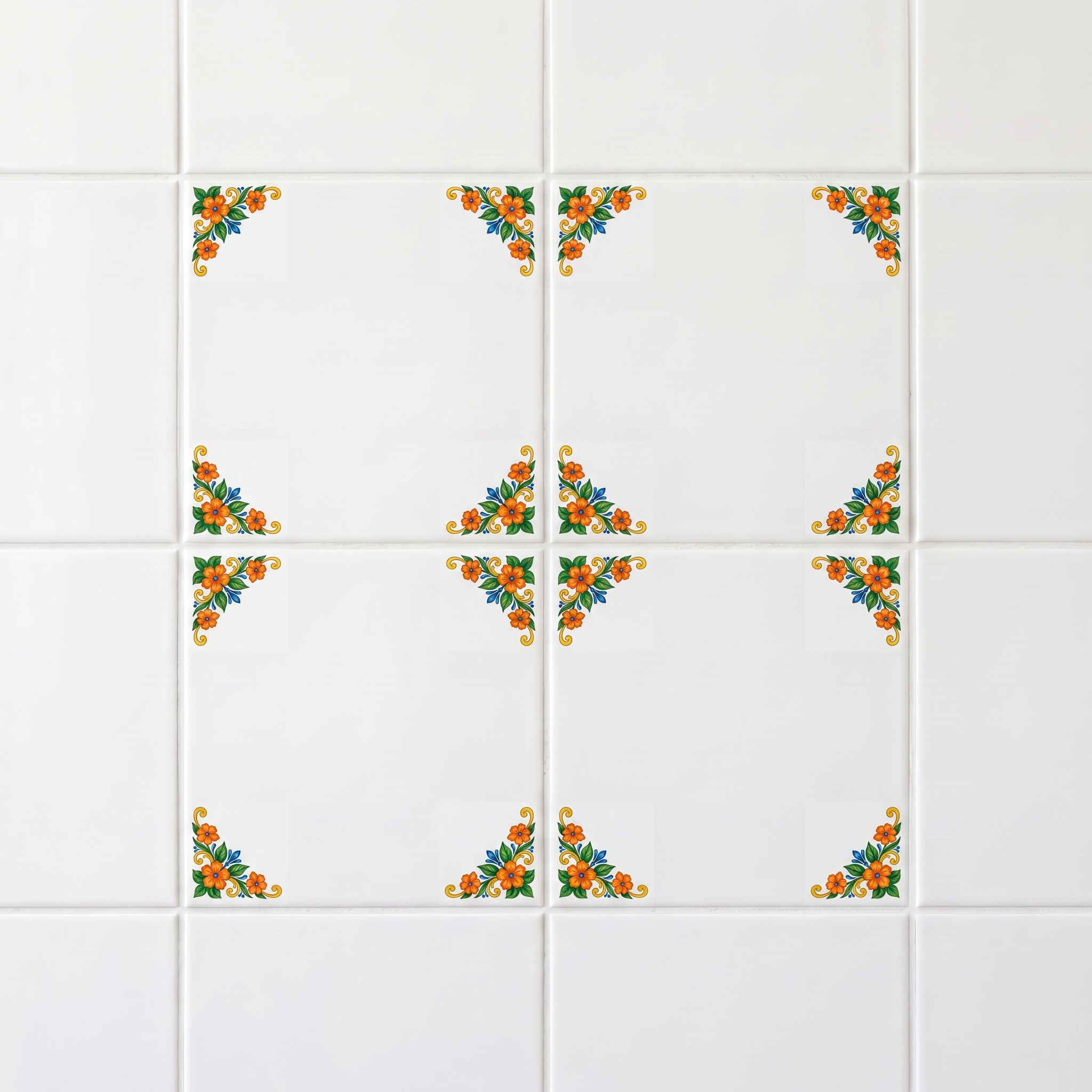 Set of 4 Talavera Pattern-Only Tiles · Save 65%