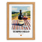 Tempranillo – Spanish Red Wine, Wine Bar Art, set in oak frame