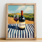 Alicante – Spanish Red Wine, Bodega Poster, no-text version framed in wood