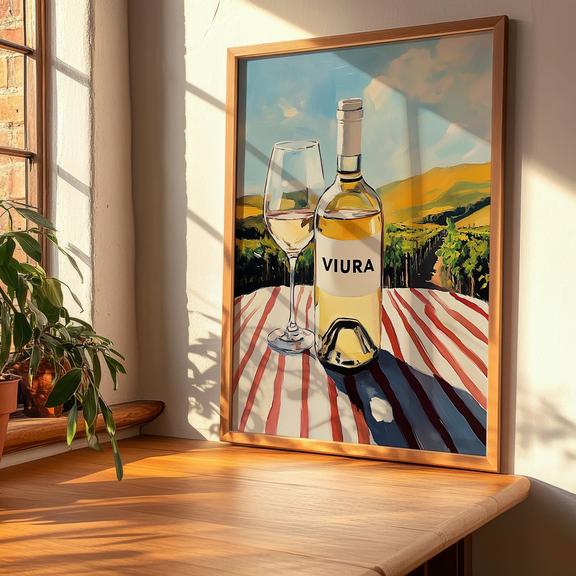 Viura – Spanish White Wine, Vinoteca Illustration, clean layout with no caption