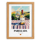 Parellada – Spanish White Wine, Wine Bar Wall Art, set in oak frame