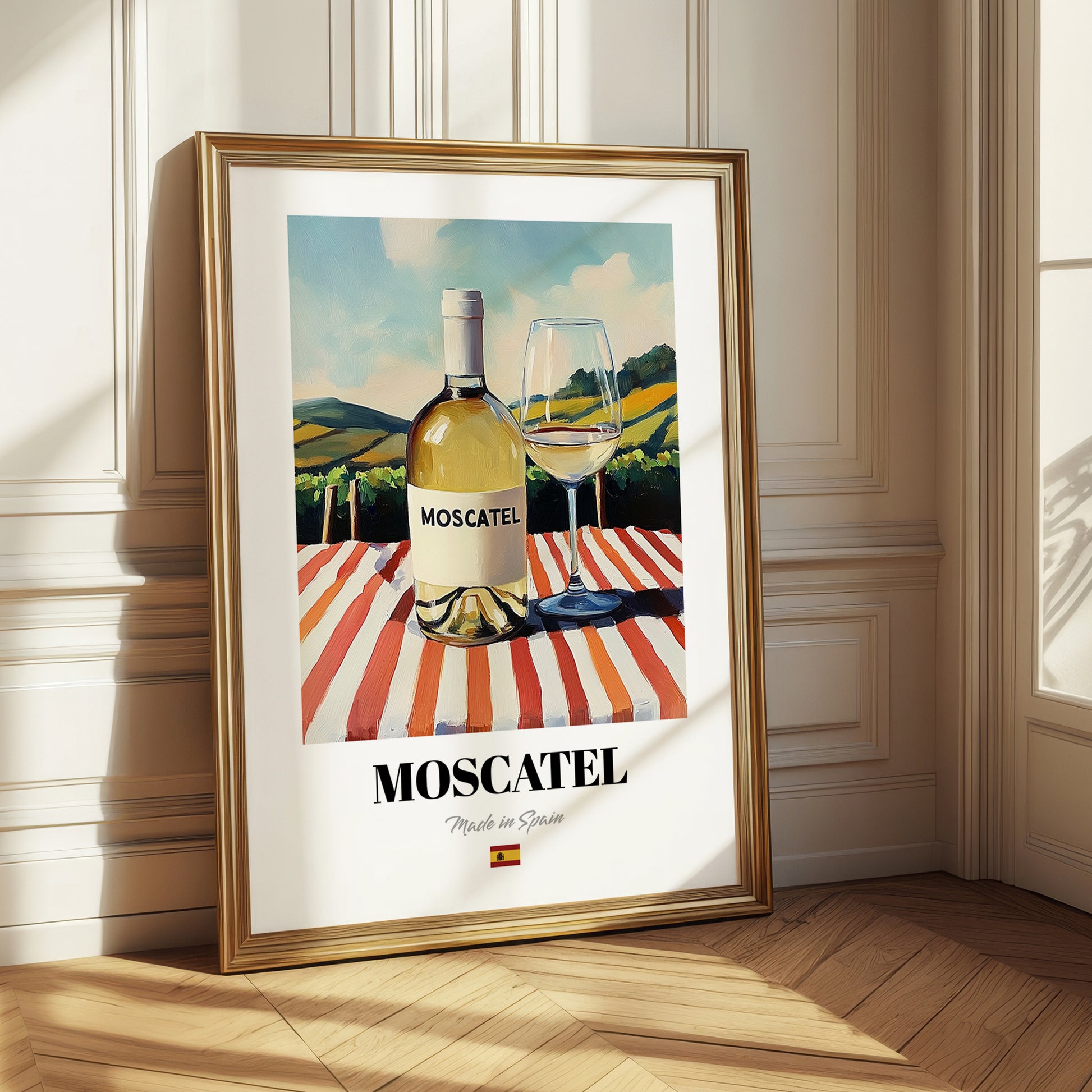 Moscatel – Spanish White Wine, Vineyard Terrace Poster