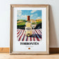 Torrontés – Spanish White Wine, Bodega Wall Art, in wooden frame leaning on the floor