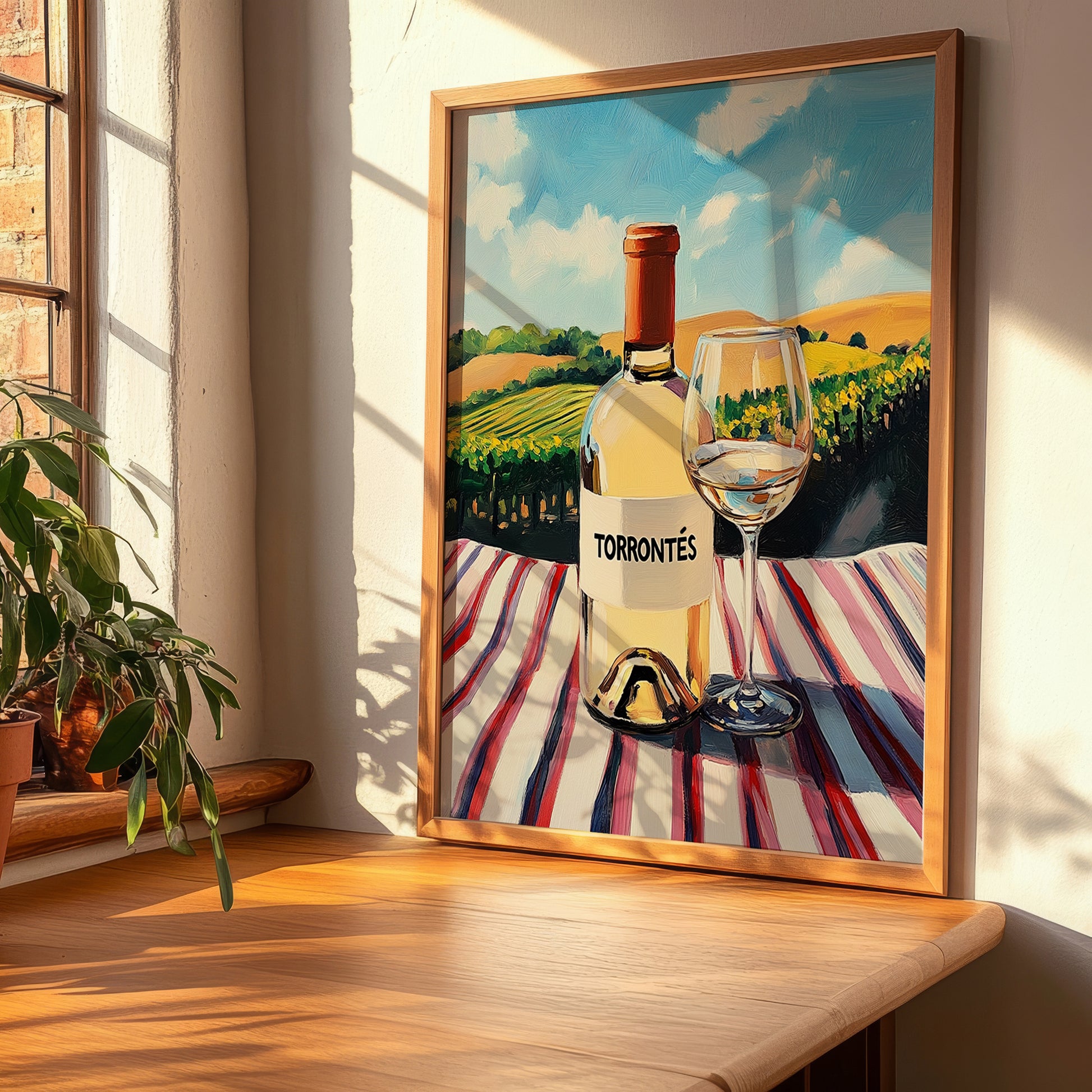 Torrontés – Spanish White Wine, Bodega Wall Art, clean layout with no caption