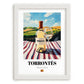 Torrontés – Spanish White Wine, Bodega Wall Art, placed in minimal white frame