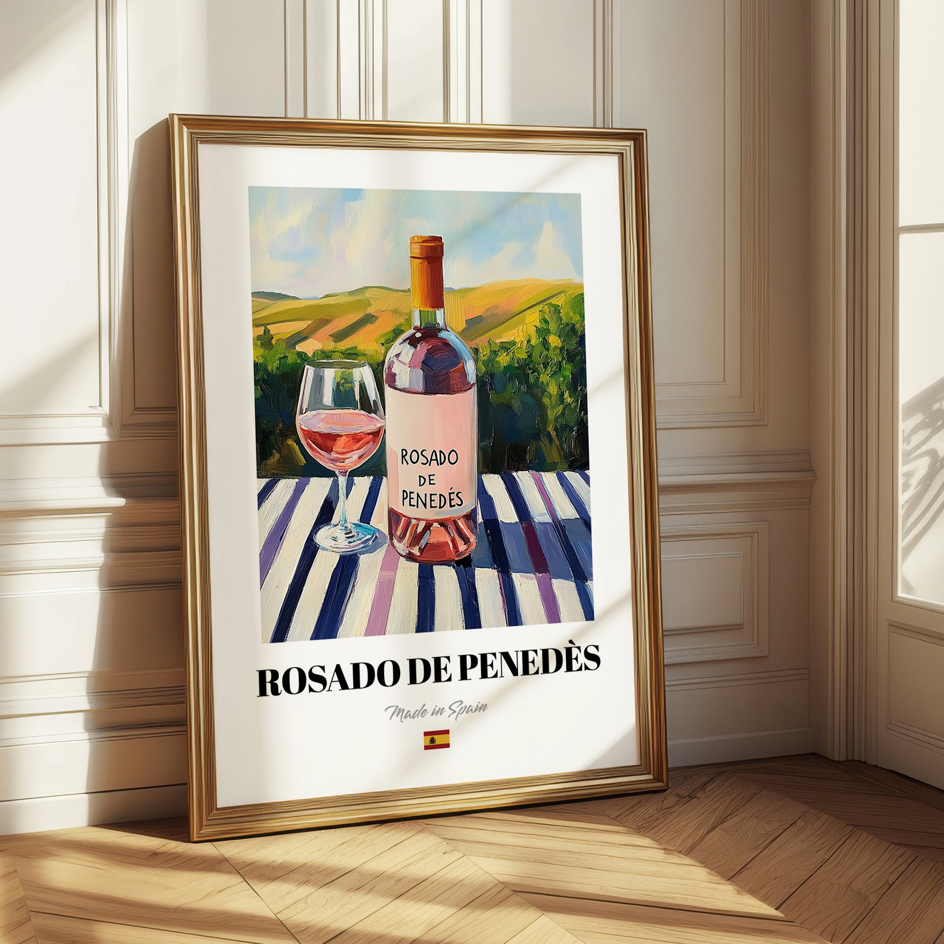 Rosado de Penedès – Spanish Rose Wine, Vinoteca Painting