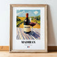 Madiran – French Red Wine, Vinoteca Wall Art, in wooden frame leaning on the floor