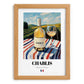 Chablis – French White Wine, Wine Bar Art, set in oak frame