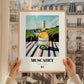 Muscadet – French White Wine, Wine Bar Painting, styled in a charming Paris street view