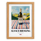 Alsace Riesling – French White Wine, Wine Bar Painting, set in oak frame