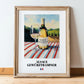 Alsace Gewürztraminer – French White Wine, Tasting Room Print, in wooden frame leaning on the floor