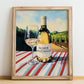 Alsace Gewürztraminer – French White Wine, Tasting Room Print, no-text version framed in wood
