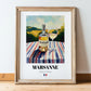 Marsanne – French White Wine, Wine Bar Poster, in wooden frame leaning on the floor