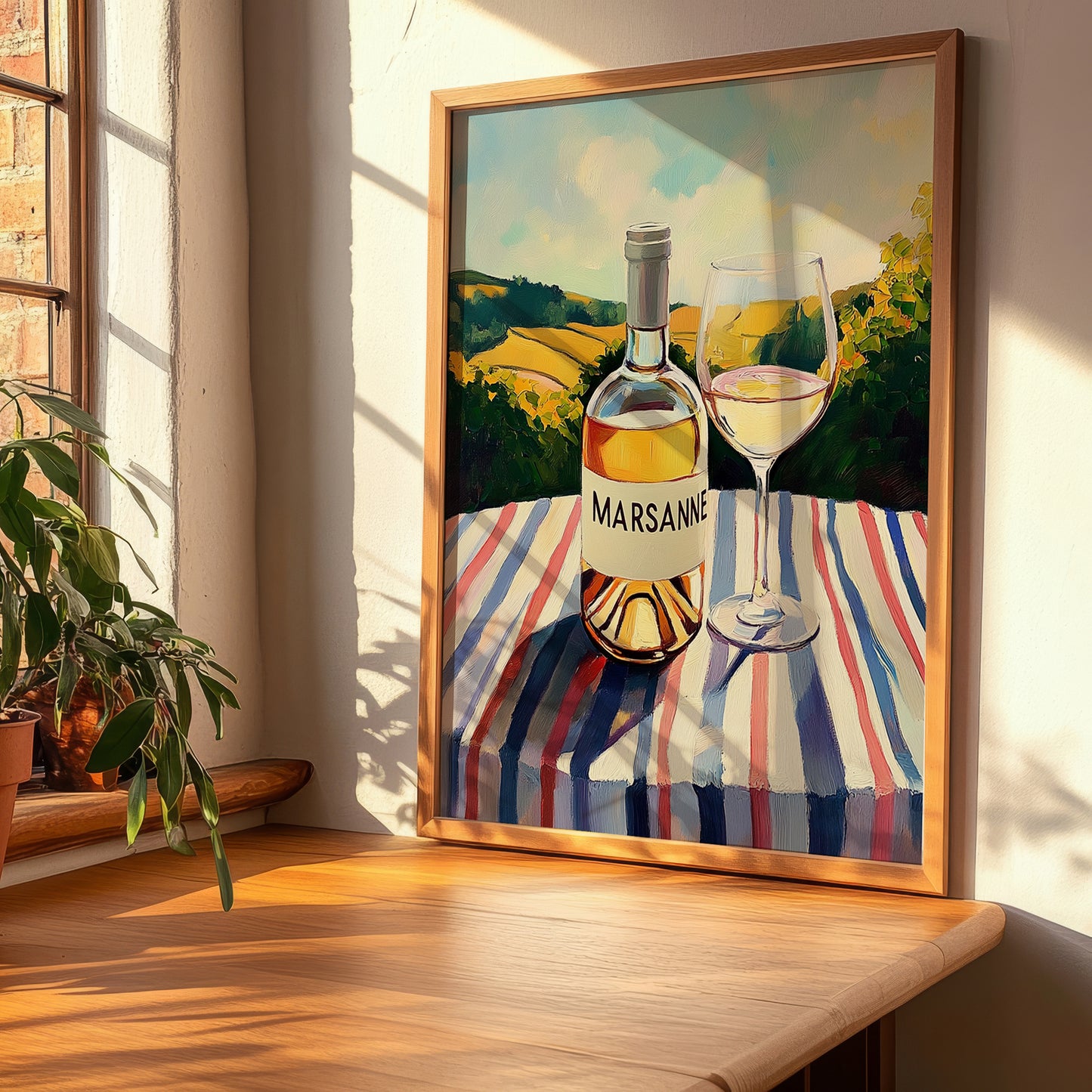 Marsanne – French White Wine, Wine Bar Poster, clean layout with no caption