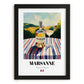 Marsanne – French White Wine, Wine Bar Poster, in sleek black frame