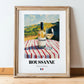 Roussanne – French White Wine, Enoteca Poster, in wooden frame leaning on the floor