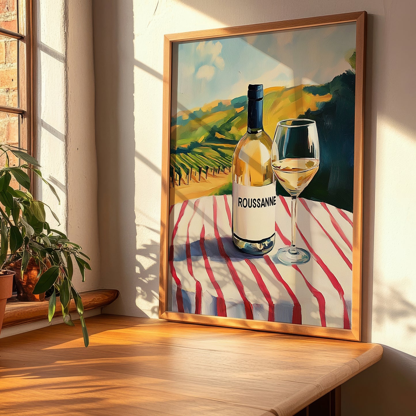Roussanne – French White Wine, Enoteca Poster, clean layout with no caption
