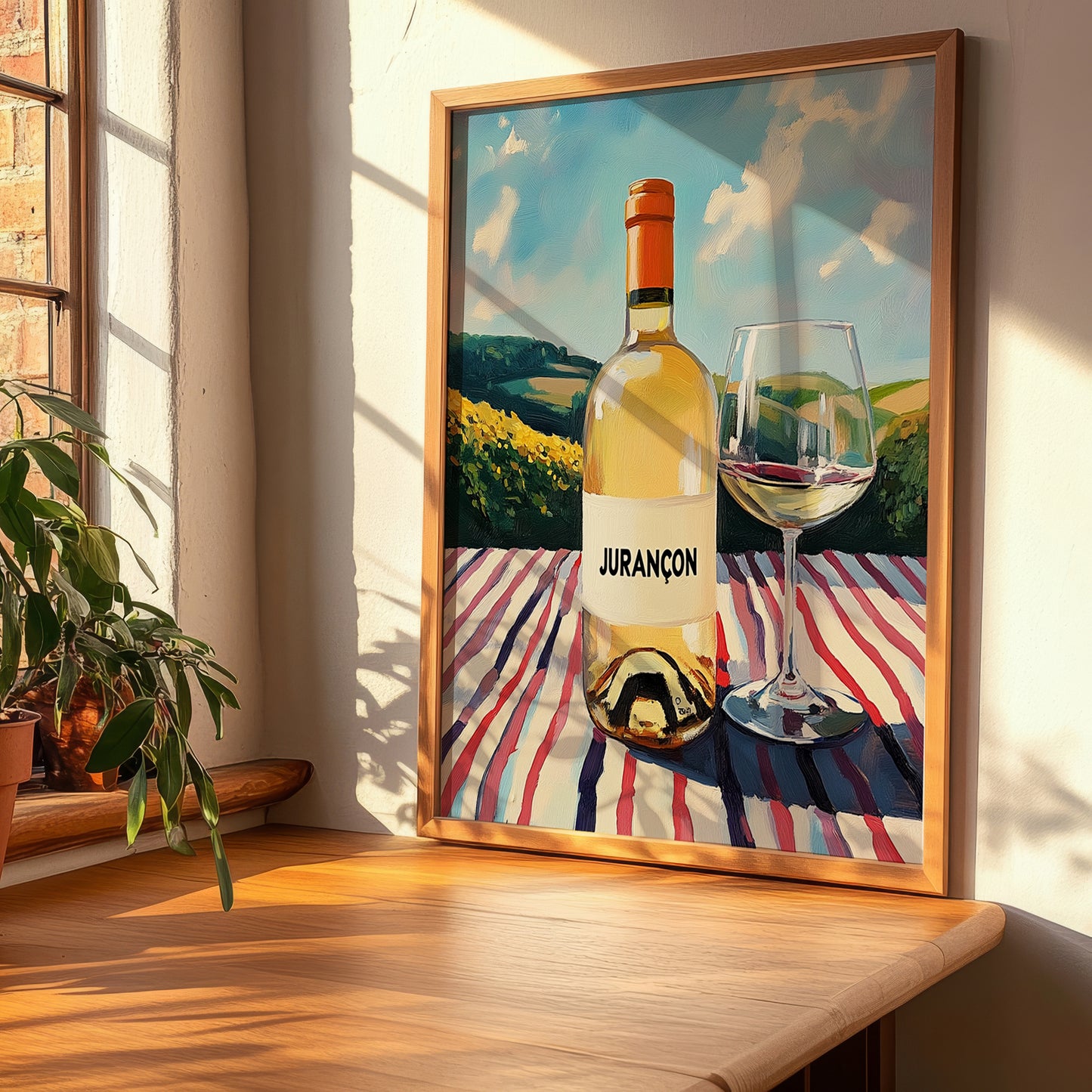 Jurançon – French White Wine, Wine Bar Poster, clean layout with no caption