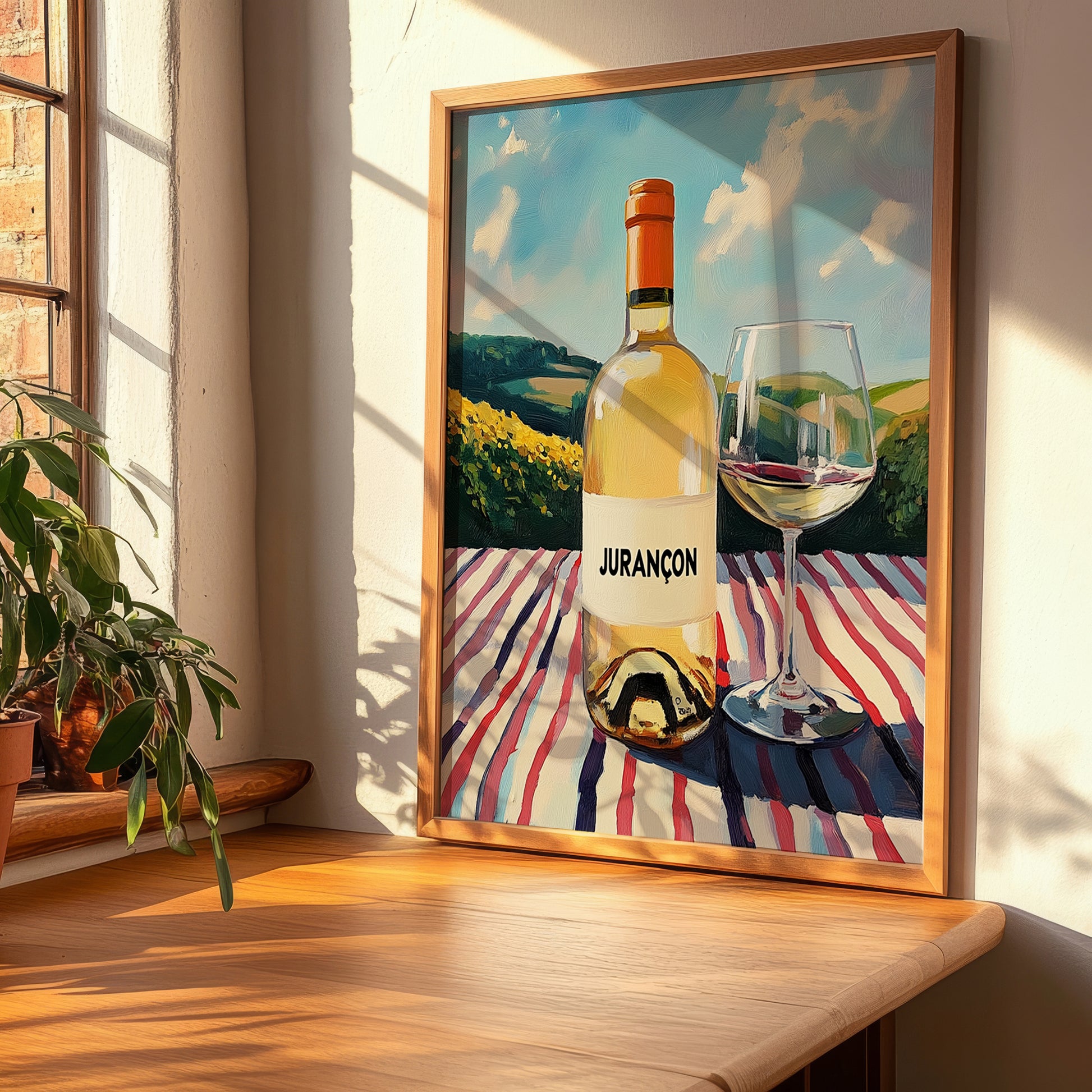 Jurançon – French White Wine, Wine Bar Poster, clean layout with no caption