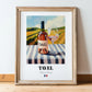 Tavel – French Rose Wine, Vineyard Terrace Print, in wooden frame leaning on the floor