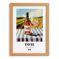 Tavel – French Rose Wine, Vineyard Terrace Print, set in oak frame
