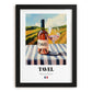 Tavel – French Rose Wine, Vineyard Terrace Print, in sleek black frame