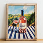 Côtes de Provence – French Rose Wine, Enoteca Still Life, no-text version framed in wood