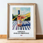 Coteaux d'Aix-en-Provence – French Rose Wine, Vineyard Terrace Wall Art, in wooden frame leaning on the floor