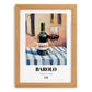 Barolo – Italian Red Wine, Vinoteca Still Life, set in oak frame