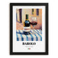 Barolo – Italian Red Wine, Vinoteca Still Life, in sleek black frame