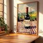 Brunello di Montalcino – Italian Red Wine, Vineyard Terrace Still Life, clean layout with no caption