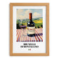Brunello di Montalcino – Italian Red Wine, Vineyard Terrace Still Life, set in oak frame