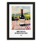 Brunello di Montalcino – Italian Red Wine, Vineyard Terrace Still Life, in sleek black frame