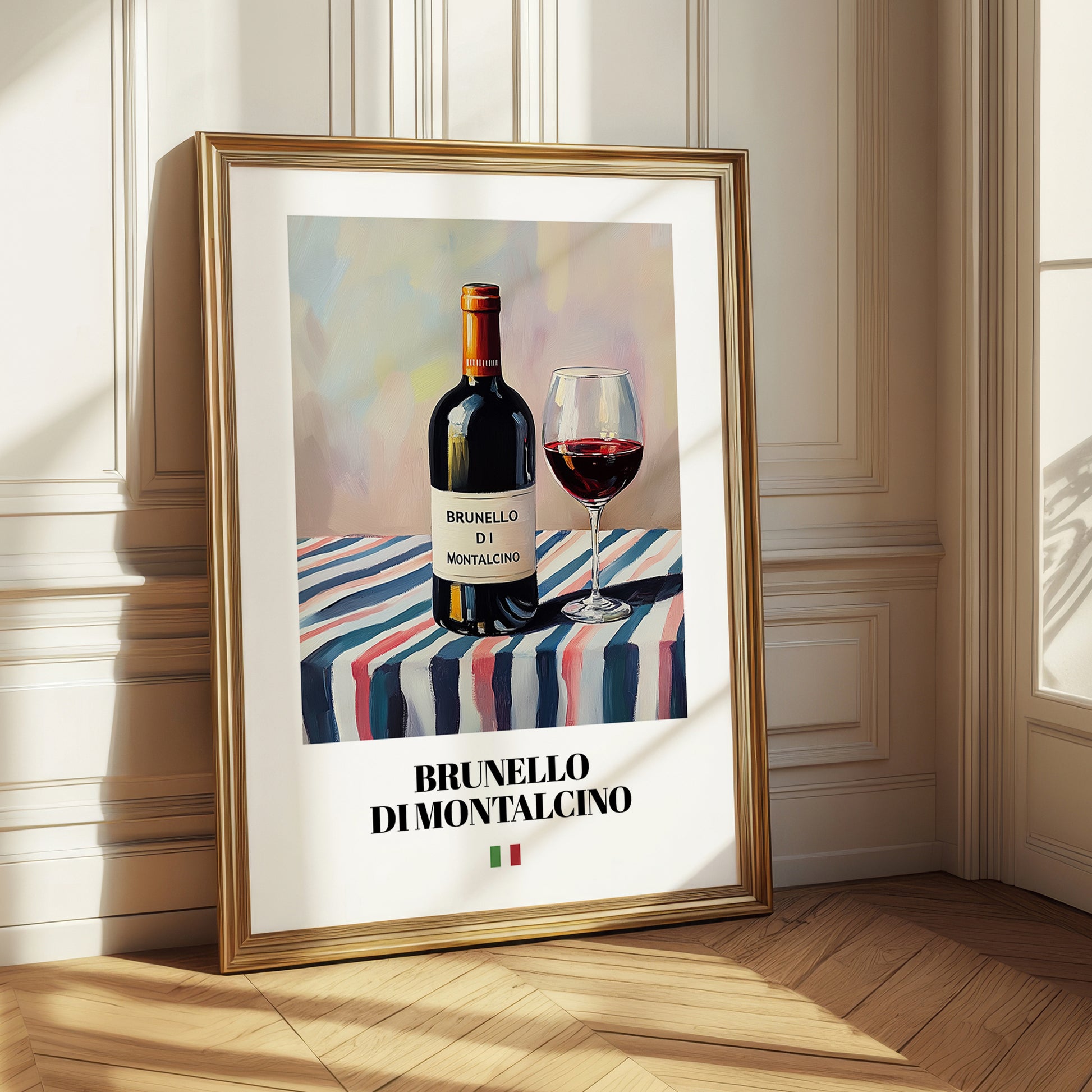 Brunello di Montalcino – Italian Red Wine, Vineyard Terrace Print