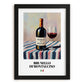 Brunello di Montalcino – Italian Red Wine, Vineyard Terrace Print, in sleek black frame