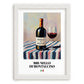 Brunello di Montalcino – Italian Red Wine, Vineyard Terrace Print, placed in minimal white frame