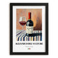 Aglianico del Vulture – Italian Red Wine, Bodega Wall Decor, in sleek black frame