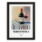 Nero d'Avola – Italian Red Wine, Vinoteca Painting, in sleek black frame