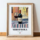 Nero d'Avola – Italian Red Wine, Enoteca Poster, in wooden frame leaning on the floor
