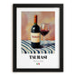 Taurasi – Italian Red Wine, Vineyard Terrace Print, in sleek black frame