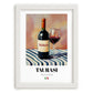 Taurasi – Italian Red Wine, Vineyard Terrace Print, placed in minimal white frame