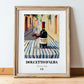 Dolcetto d'Alba – Italian Red Wine, Enoteca Poster, in wooden frame leaning on the floor