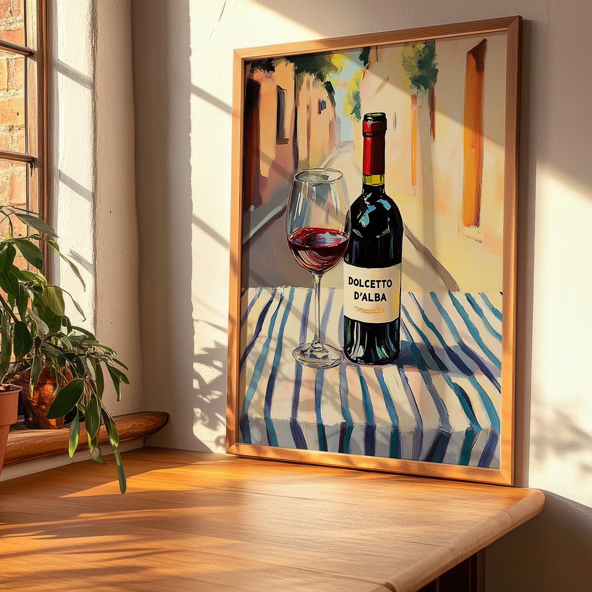 Dolcetto d'Alba – Italian Red Wine, Enoteca Poster, clean layout with no caption