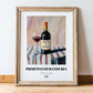 Primitivo di Manduria – Italian Red Wine, Wine Bar Poster, in wooden frame leaning on the floor